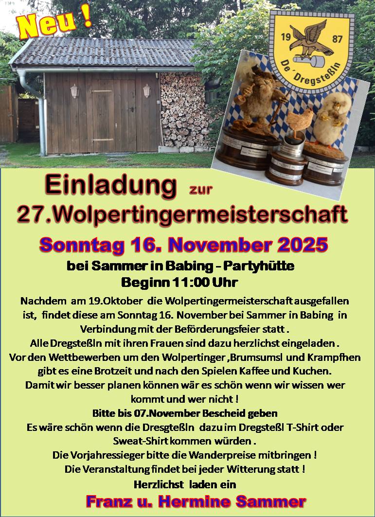 Einladung Wolpi 2025 in babing Einladung Wolpi 2025 in babing