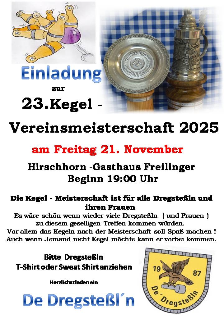 Kegel VM 2025- Einladung